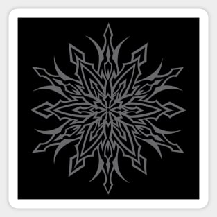 SYM STAR-TRIBAL- SNOWFLAKE DESIGN -SILVER Sticker